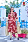 Monica By Chhaya Printed Silk Embroidery Kurti With Bottom Dupatta Wholesalers In Delhi